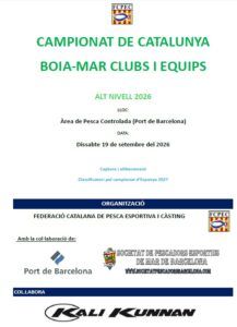 CONVOCATÒRIA CAMPIONAT DE CATALUNYA BOIA-MAR CLUBS I EQUIPS ALT NIVELL 2026